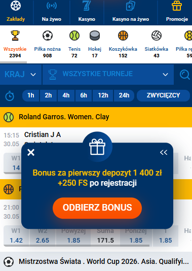 Welcome bonus Mostbet PL